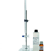 Kit for acetic acid determination with acetimetric degrees burette
