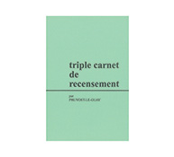 Triple carnet de recensement