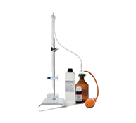 Kit for acetic acid determination with auto-zeroing burette