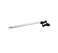 Straight glass wine thief with rubber handle - 25 cm