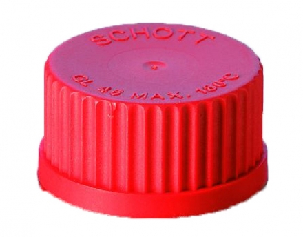 Bouchon de ballon double GL45 rouge pour distillateur automatique