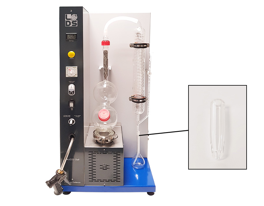 Pointe en verre arrivée distillat p/DE2000+alco02